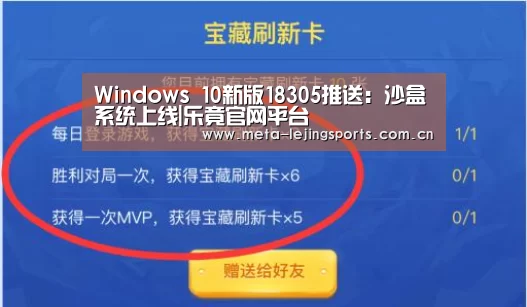 Windows 10新版18305推送:沙盒系统上线|乐竟官网平台(图2) 乐竟体育